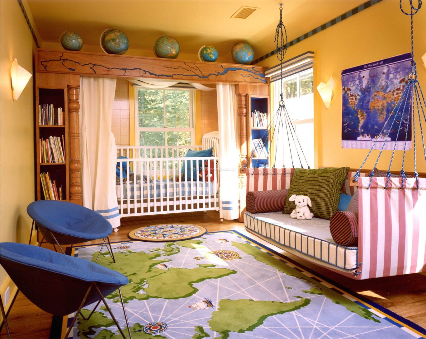 100平米三居室创意儿童房间装修效果图