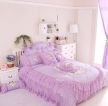 可爱女生卧室紫色窗帘装修效果图片