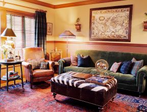 小户型布艺沙发 简约古典欧式装修客厅效果图