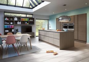 现代风格整体厨房实木橱柜效果图