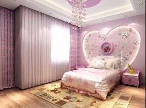 女生卧室创意家居设计 床头背景墙装修效果图片