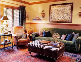 小户型简约古典欧式布艺沙发装修客厅效果图