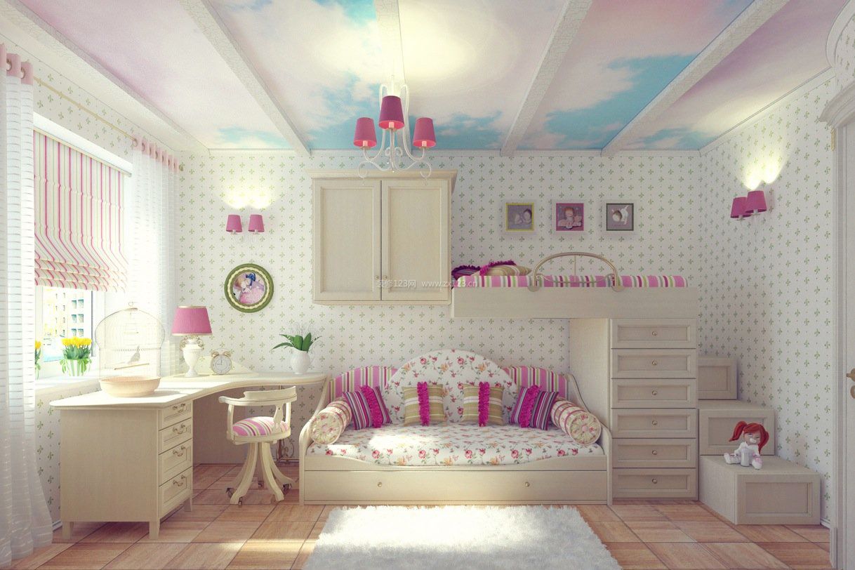 女生臥室吊頂顏色diy 