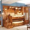 卧室高低床装松木家具修效果图片
