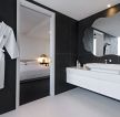 黑白现代风格30平米主卧室 