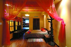 东南亚风格装修设计 卧室榻榻米装修效果图