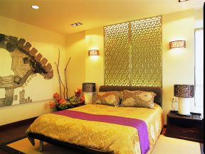 东南亚风格家居卧室床头灯设计图片