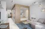 单身公寓30平米户型简单客厅设计
