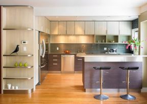 70平米两室一厅小厨房整体橱柜装修装饰效果图片