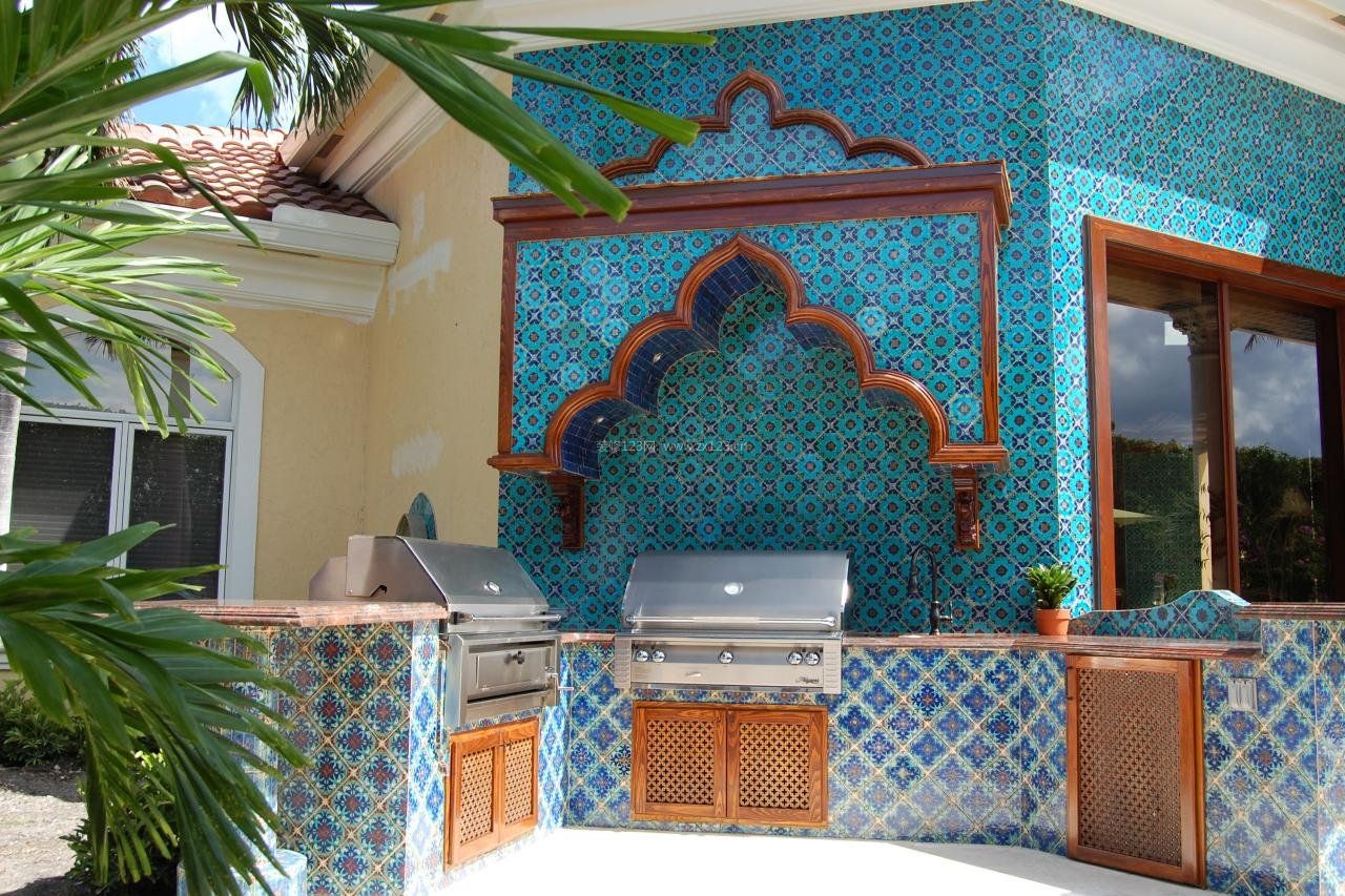 别墅地中海风格开放式厨房设计