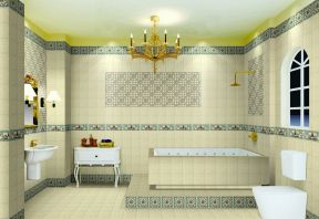 别墅地中海风格 浴室装修图片