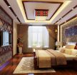 中式家居卧室电视背景墙装修图 