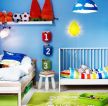 小户型儿童房间蓝色墙面装修效果图片