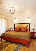 中式家居卧室装修十字绣抱枕图案