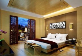 中式家居卧室装修图 中式门效果图