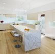 现代简欧别墅厨房地板颜色效果图 