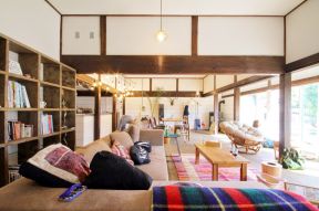 日式风格108平米三居室家装设计