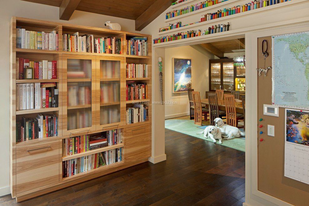 美式田园书房客厅设计