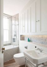 北欧风格卫生间砖砌浴缸装修效果图片