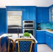 10平厨房蓝色橱柜装修效果图片