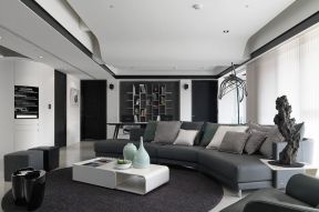 简约现代风格客厅多人沙发装修效果图片