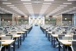 现代学校书馆书桌建筑设计效果图