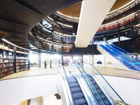 现代书馆建筑设计 学校楼梯装修