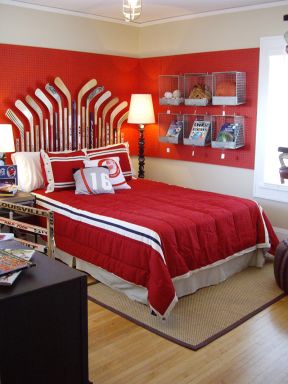 美式卧室装修效果图 床头背景墙装修效果图片