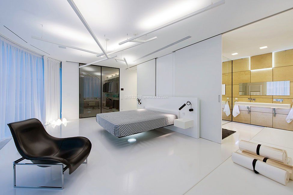 现代化新房卧室床设计