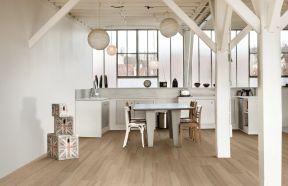 室内现代风格设计 浅灰色木地板装修效果图片