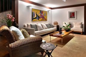 室内现代风格设计客厅家具摆放图片