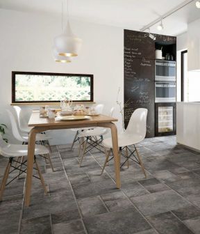 室内现代简约风格设计灰色地砖装修效果图片