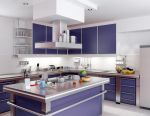 80后风格厨房紫色橱柜装修效果图片