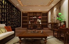 中式风格的设计元素 书房家具装修效果图片