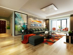 2023家庭客厅多人沙发装修效果图片