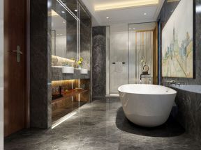 现代别墅整体浴室柜设计效果图片