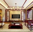 别墅现代中式红木家具客厅效果图