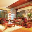 客厅家具搭配东南亚风格效果图