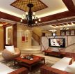 东南亚客厅风格客厅电视墙设计效果图