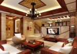 东南亚客厅风格客厅电视墙设计效果图