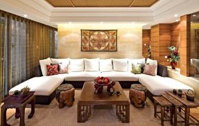东南亚客厅风格客厅沙发背景墙装饰画