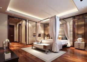 现代中式风格元素卧室装饰效果图