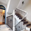 蓝白地中海房屋室内楼梯设计效果图片大全
