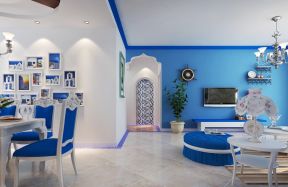 地中海家具风格 家庭装修电视墙效果图