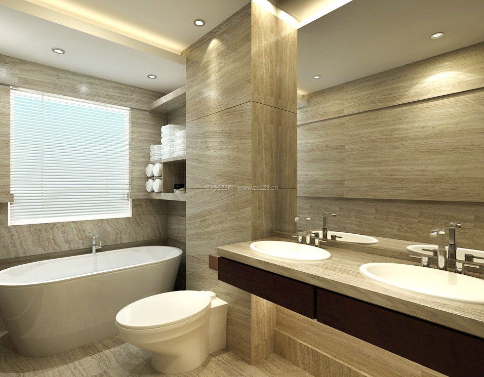 中式厕所室内白色浴缸装修效果图片