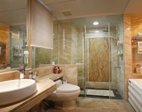 中式厕所洗手池大理石台面图片