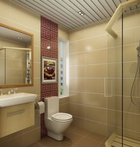 中式厕所 简约中式风格装修效果图片