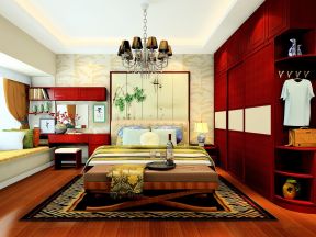 卧室家装设计 中式混搭风格装修效果图