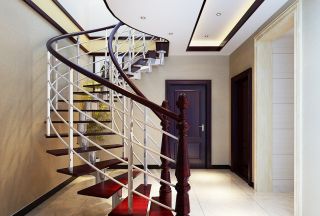 复式楼阁楼楼梯造型设计图片2023