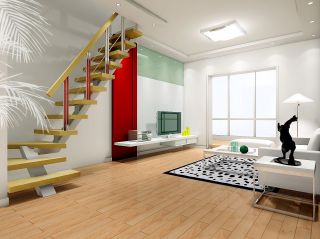 现代简约风格室内复式楼阁楼楼梯设计